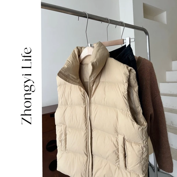 羽绒服立领设计款羽绒马甲百搭保暖韩版