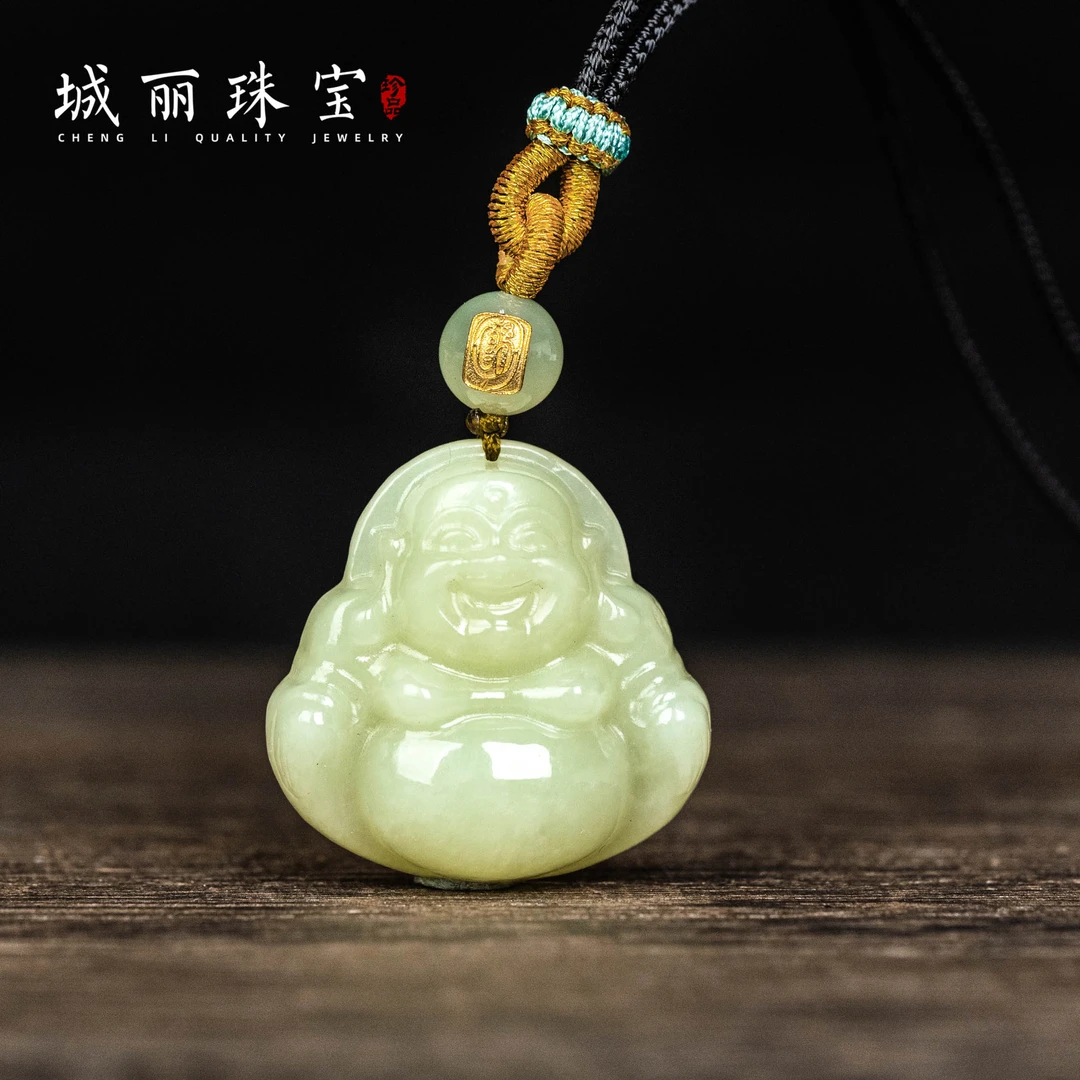 【昆仑山玄黄玉】金福黄玉佛公项链/条（多样性发货）ZJH-1279-1