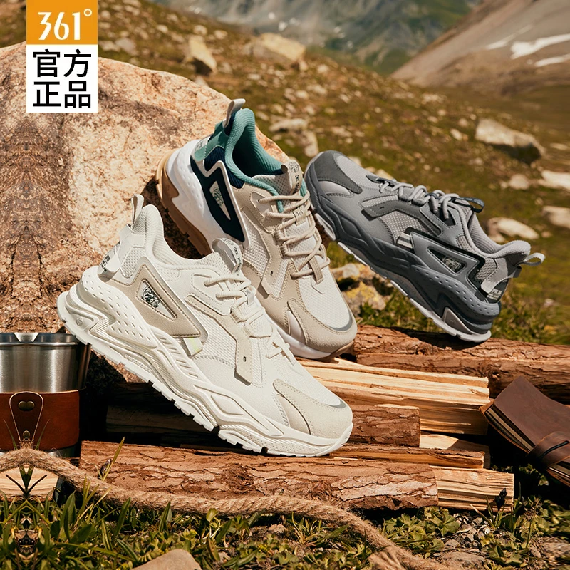 361°【正品清货】W001-W200男百搭休闲跑步鞋女复古运动鞋情侣潮鞋