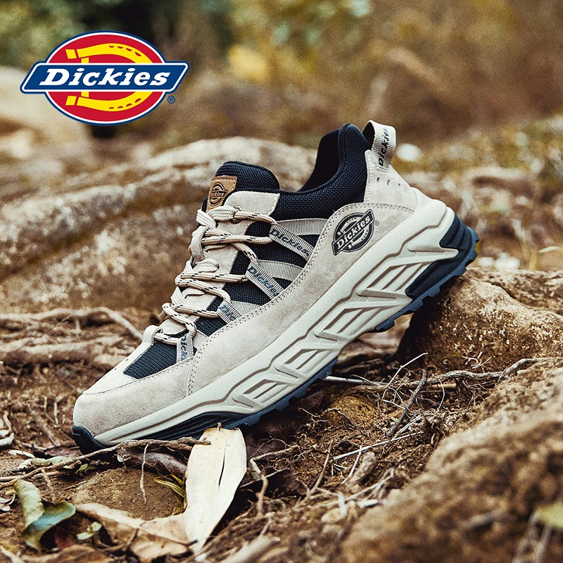 Dickies男鞋厚底防滑户外登山鞋男2024春新款男士低帮轻便徒步鞋