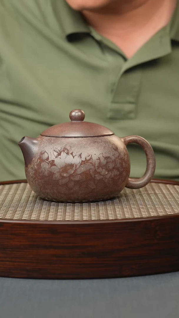 【闪购商品】紫砂茶壶雪花段 西施 刻绘