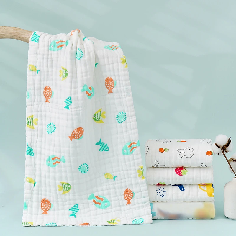 婴儿盖肚巾新生儿睡觉护肚宝宝纯棉纱布毛巾洗澡长方巾枕巾大人夏