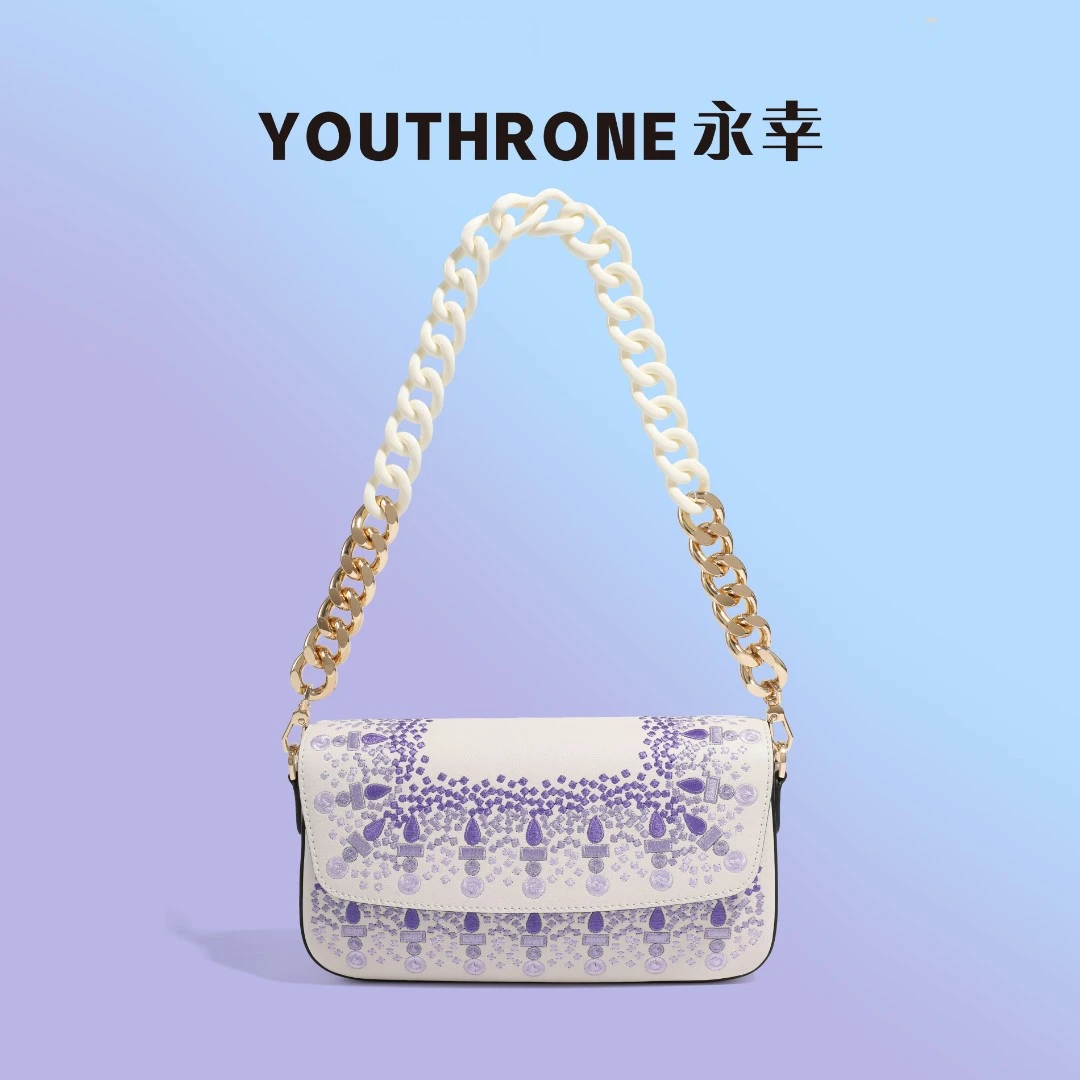 永幸原创正版春夏潮流渐变斜跨单肩包新款高级感通勤腋下链条包