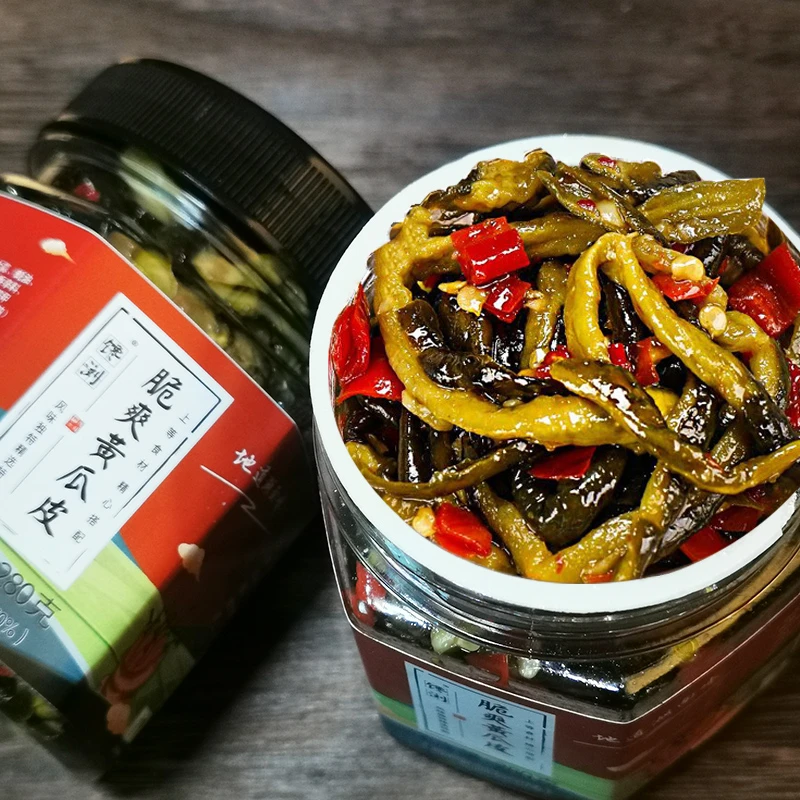 馋浏 脆爽黄瓜皮拌面拌饭神器下饭菜罐装280g/瓶装微辣腌制咸菜