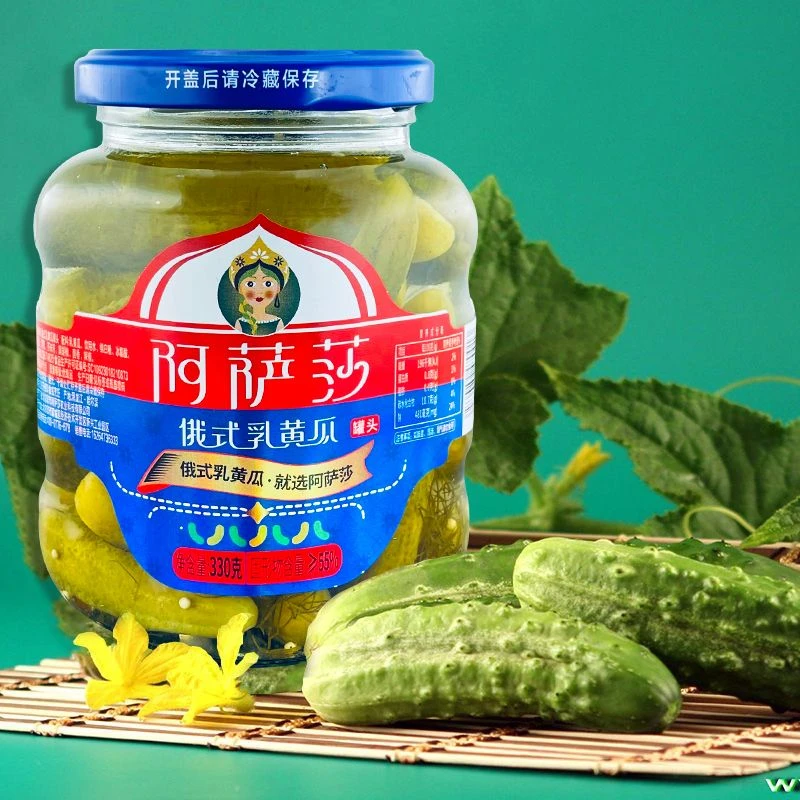 阿萨莎330克/670克酸黄瓜俄式乳黄瓜清爽可口酸甜解腻爽口即食