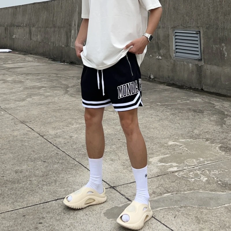 美式篮球短裤男不过膝四分裤高街百搭夏季街头潮流健身运动裤速干