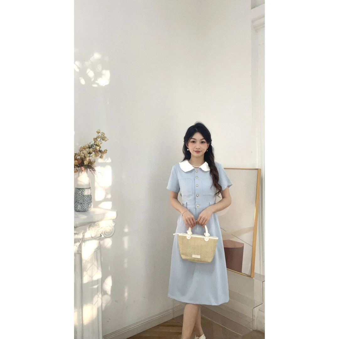 IEF/爱依服2024新款夏季梭织连衣中裙5615A/5604A-DSW33699-
