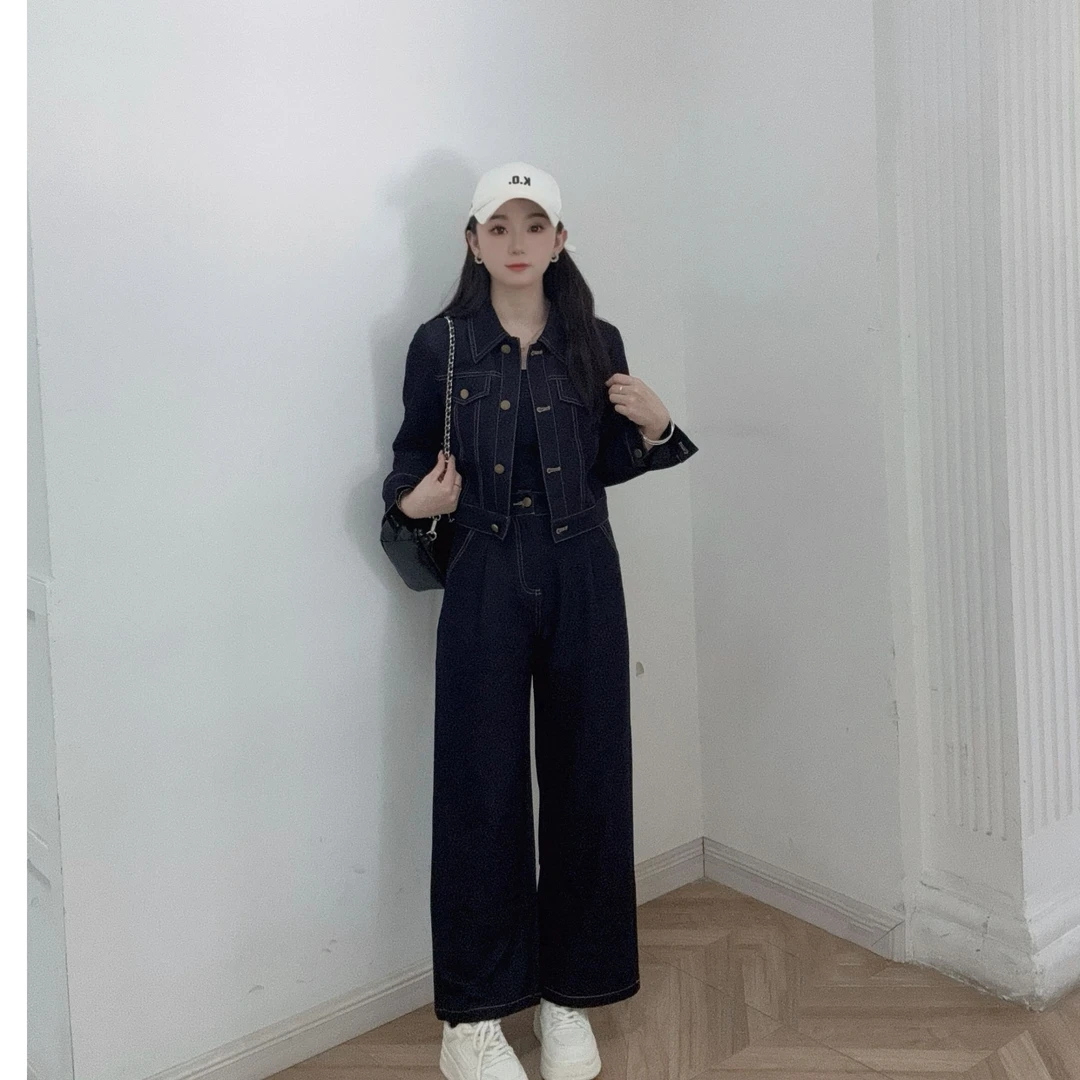 IEF/爱依服【小个子】套装2025秋季新款港式复古风休闲上下套裤