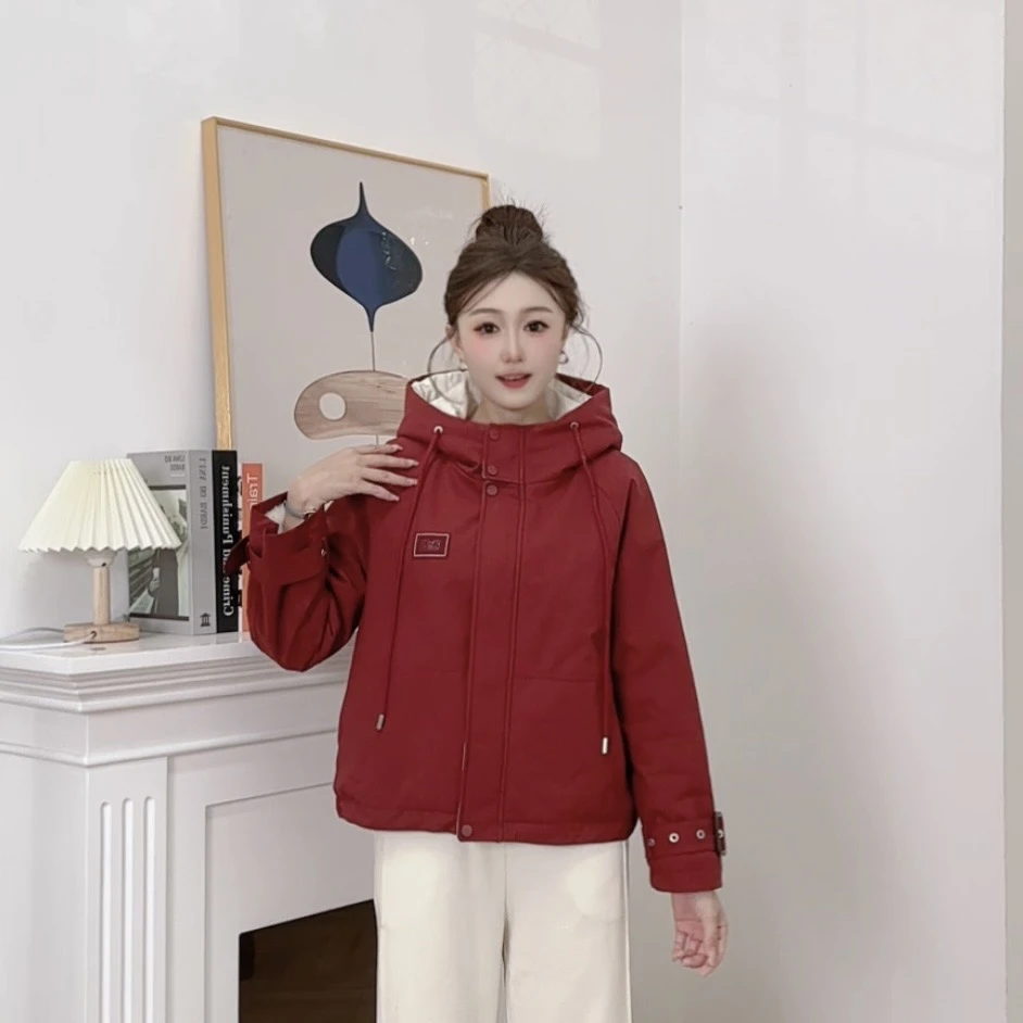 IEF/爱依服【小个子】2025冬季新款美式休闲运动风短款加绒外套