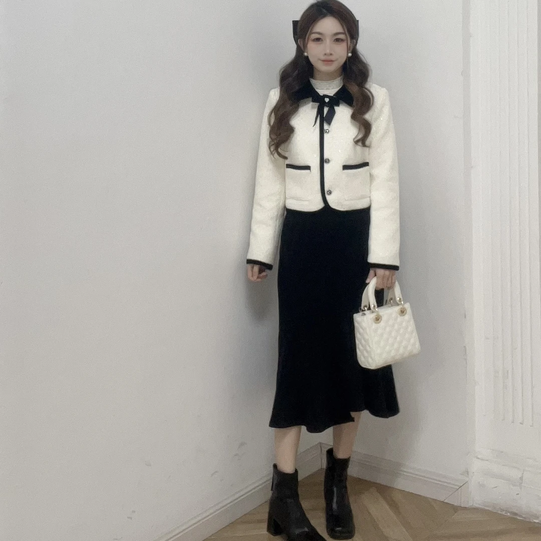 IEF/爱依服【小个子】2025秋冬新款法式名媛小香风气质上下套裙