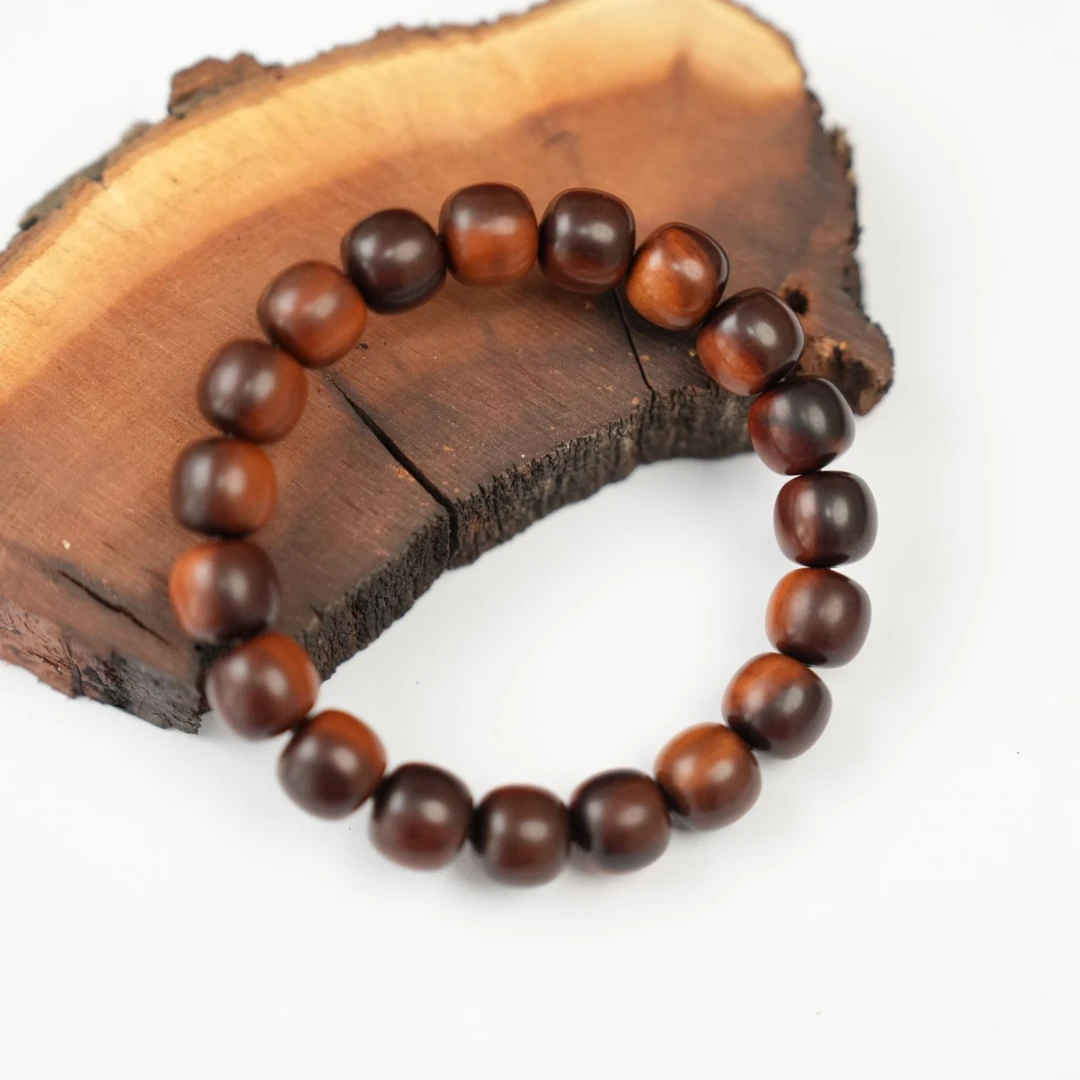 雷击枣木 老型桶珠单圈手串