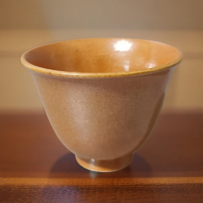 景德镇纯手工高温窑变主人杯茶杯  志野釉 小容量30-40cc