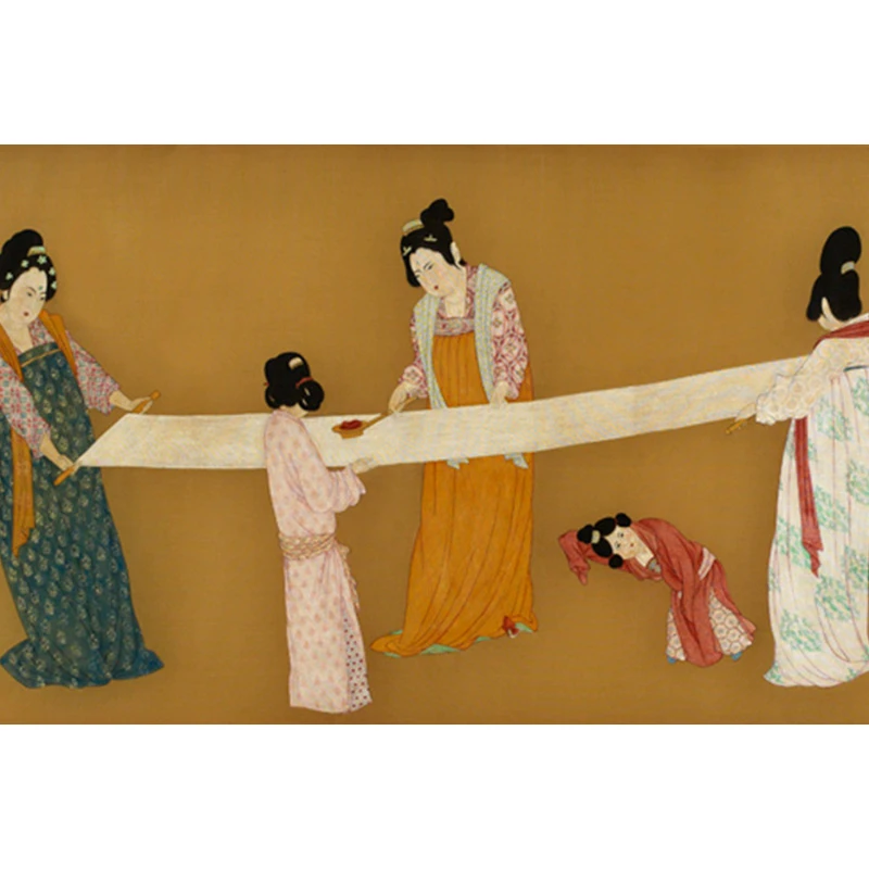 【精品复仿】张宣《捣练图》馆藏级高清艺术微喷工艺非手绘