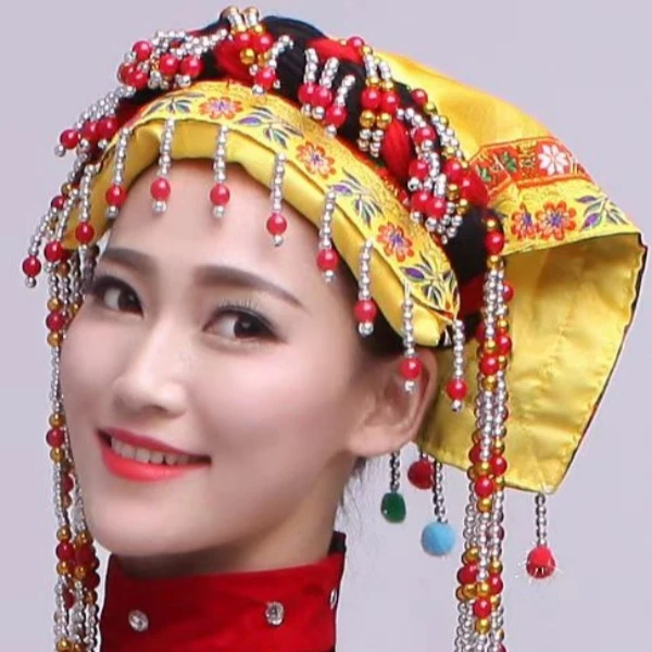 【小芳演绎用品店】彝族头饰帽子舞台表演帽子民族帽子民族服饰