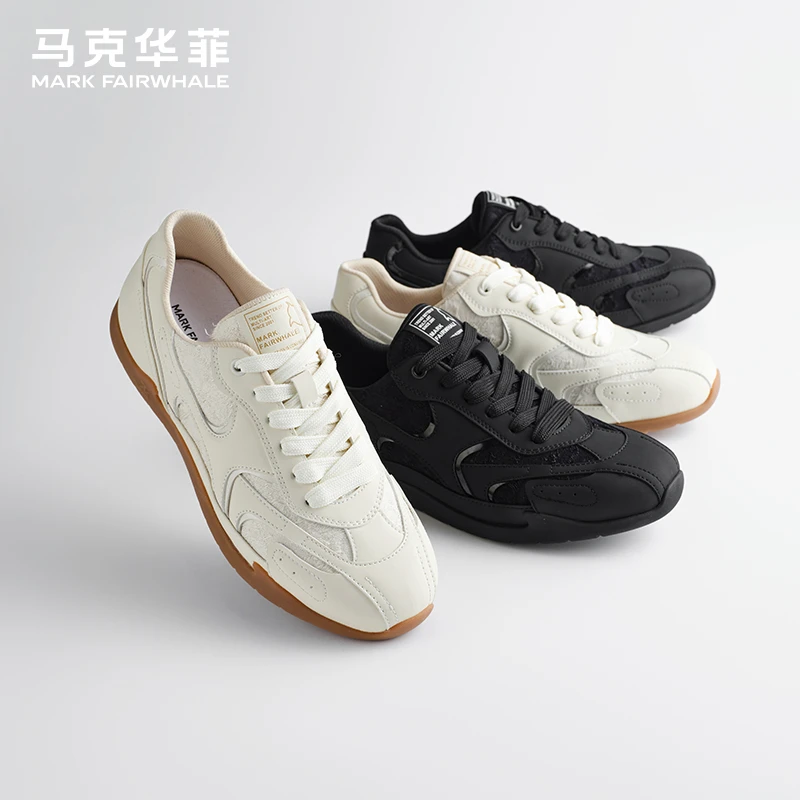 马克华菲复古德训鞋男款2025新款休闲百搭平底鞋爆款情侣时尚板鞋