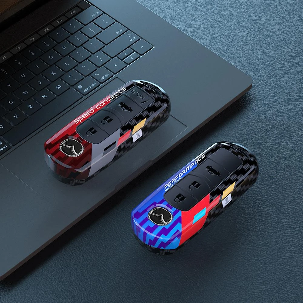 适用Mazda钥匙套3昂克赛拉8阿特兹CX4创意CX5改装遥控钥匙壳包扣