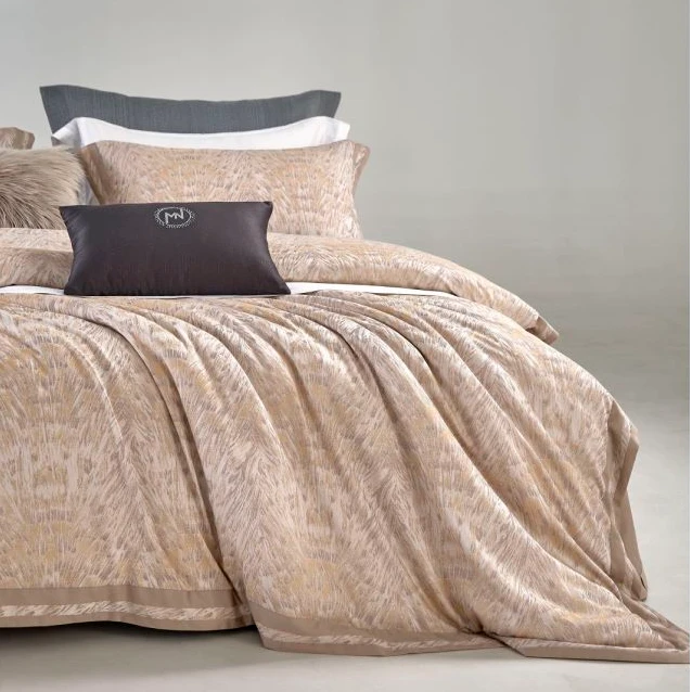 铭哥-【艾琳】慕奈云锦棉色织大提花四季款高奢四件套