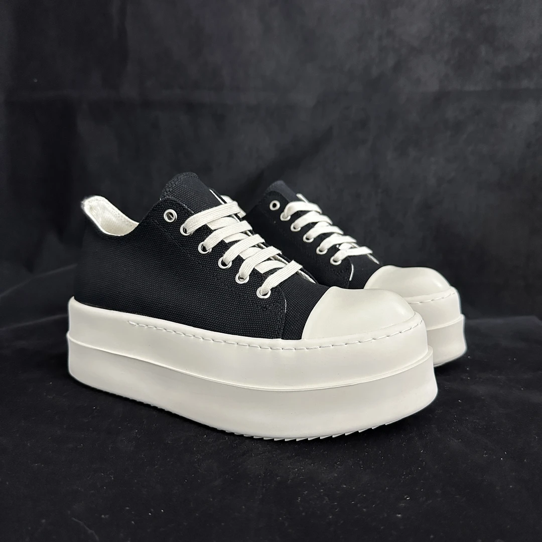 ro鞋子透气厚底低帮帆布鞋男士夏季百搭潮流休闲时尚单鞋情侣潮鞋