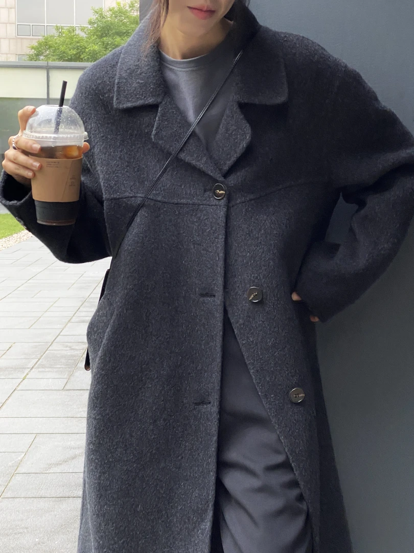 【手工盘线】2024S/S加厚韩版毛呢外套#7062S