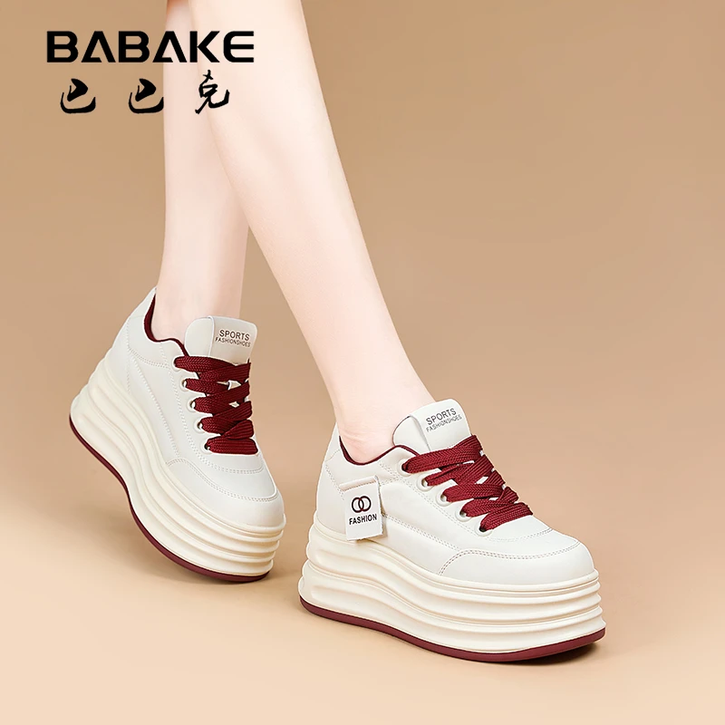 巴巴克8cm厚底面包鞋女款2025春夏小个子显腿长增高女鞋1611-2