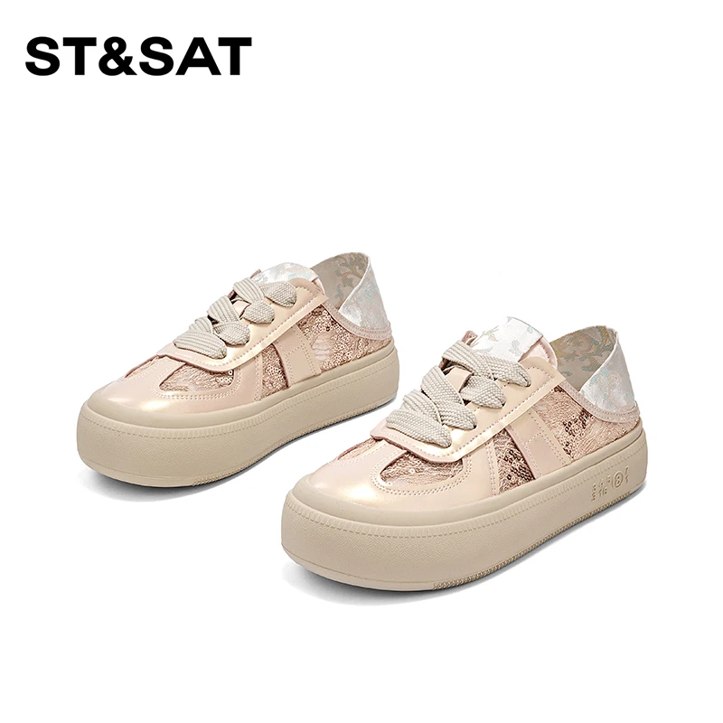 【明月如霜】星期六厚底增高休闲板鞋2025春新款韩版SSC21126U1