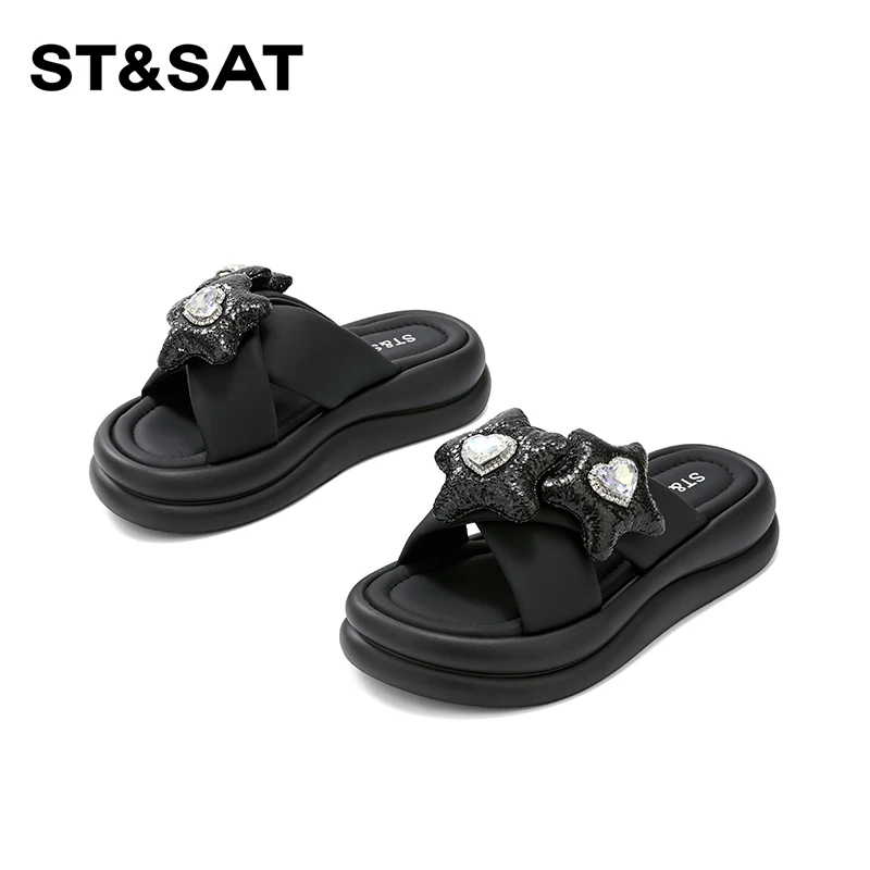 【星光璀璨】厚底百搭舒适拖鞋2025新款时尚凉鞋SSC211065L