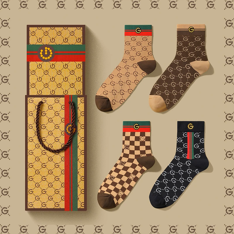 GDAD男士袜子棉质吸汗防臭透气中筒袜男款潮流运动舒适秋冬款长袜