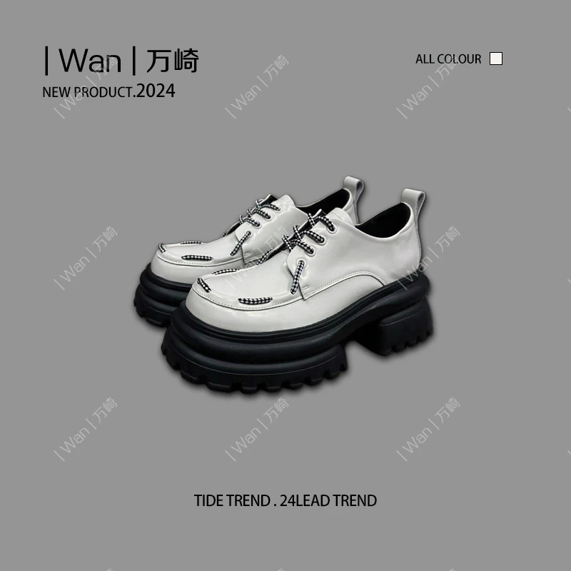 | Wan | 万崎【方片K】英伦学院增高厚底老爹鞋乐福鞋休闲鞋女鞋