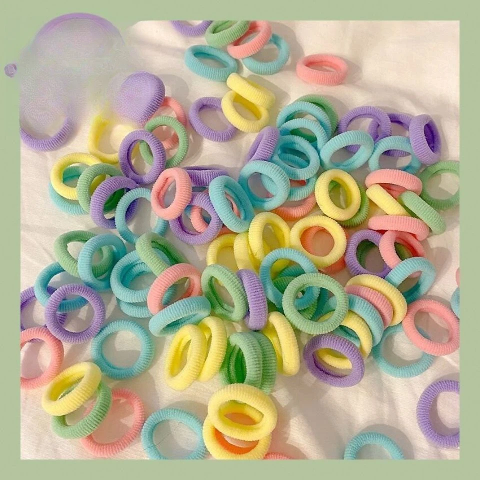 儿童橡皮筋宝宝发圈扎发小皮筋毛巾圈不伤发弹性好女童小揪