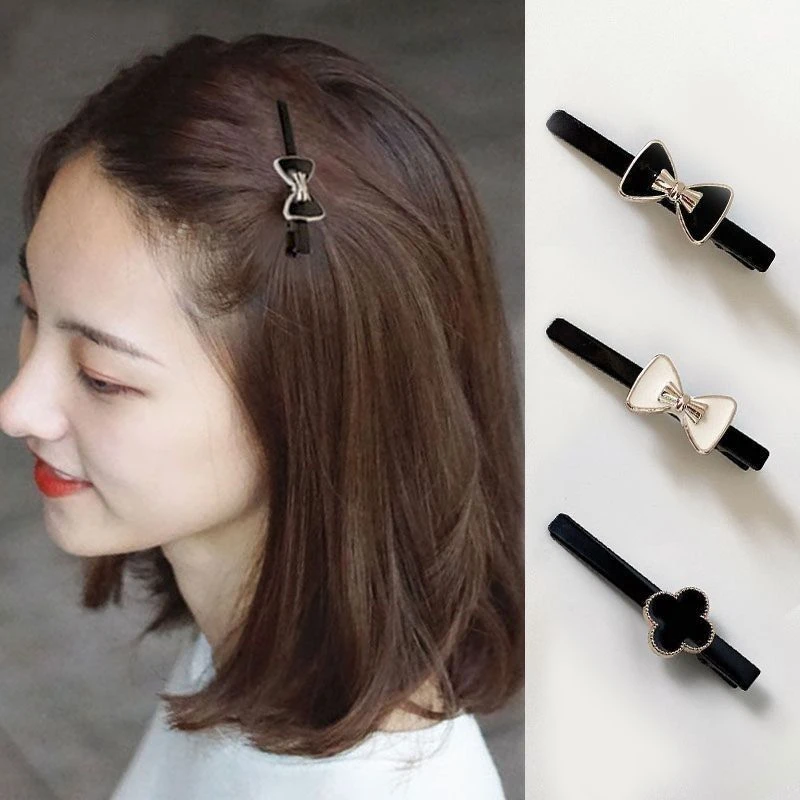 四叶草刘海夹前额无痕发夹女侧边碎发鸭嘴一字夹头发夹子头饰发卡