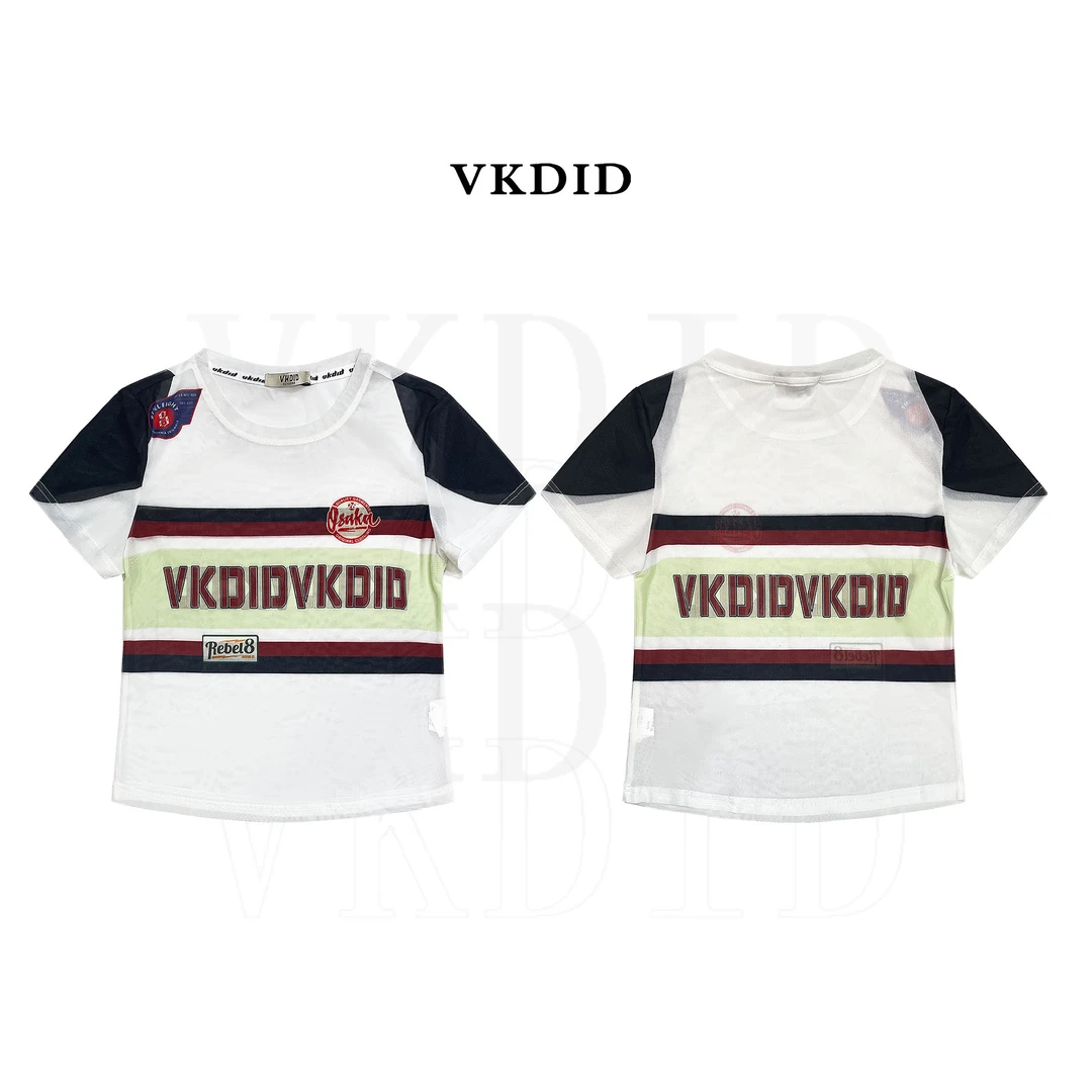 VKDIDT恤高考毕业季运动针织时尚休闲夏季设计师圆领轻奢情侣宽松