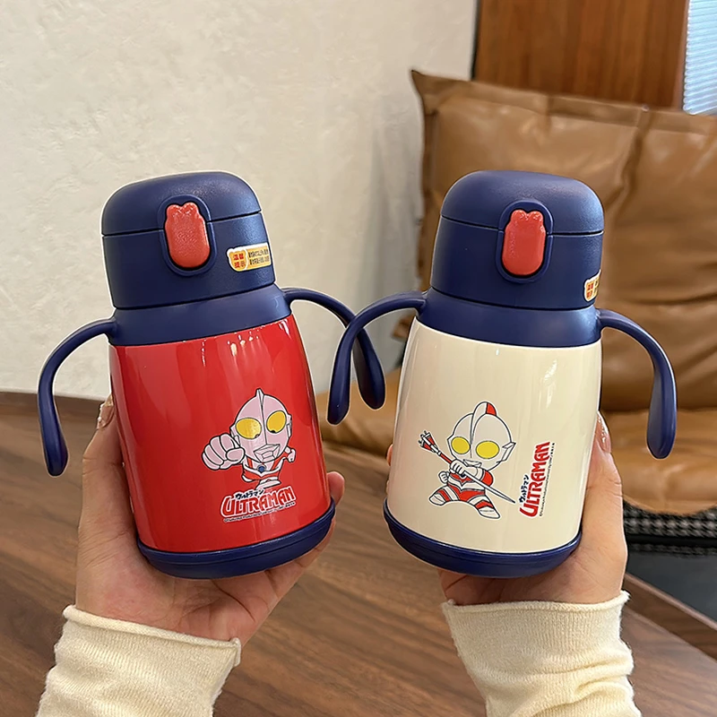 奶瓶保温杯男孩带手柄316食品级婴幼儿学饮杯可爱儿童吸管水杯子