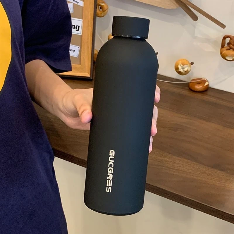 Gucgres简约保温杯男士不锈钢运动水杯子学生新款便携外带保温杯