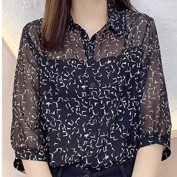 2151高级感时尚百搭上衣女减龄衬衫