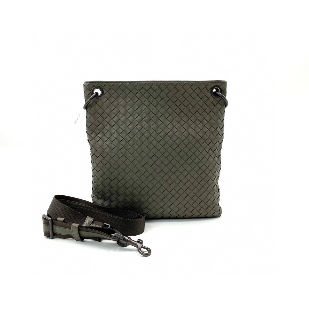 95新 BOTTEGA VENETA/葆蝶家 全皮编织单肩斜挎包 尺寸26/27