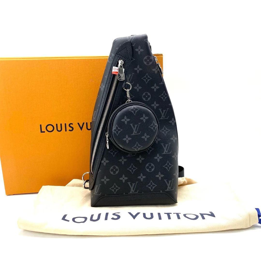 全新未使用 LouisVuitton/路易威登 经典黑老花单肩包  尺寸20/42