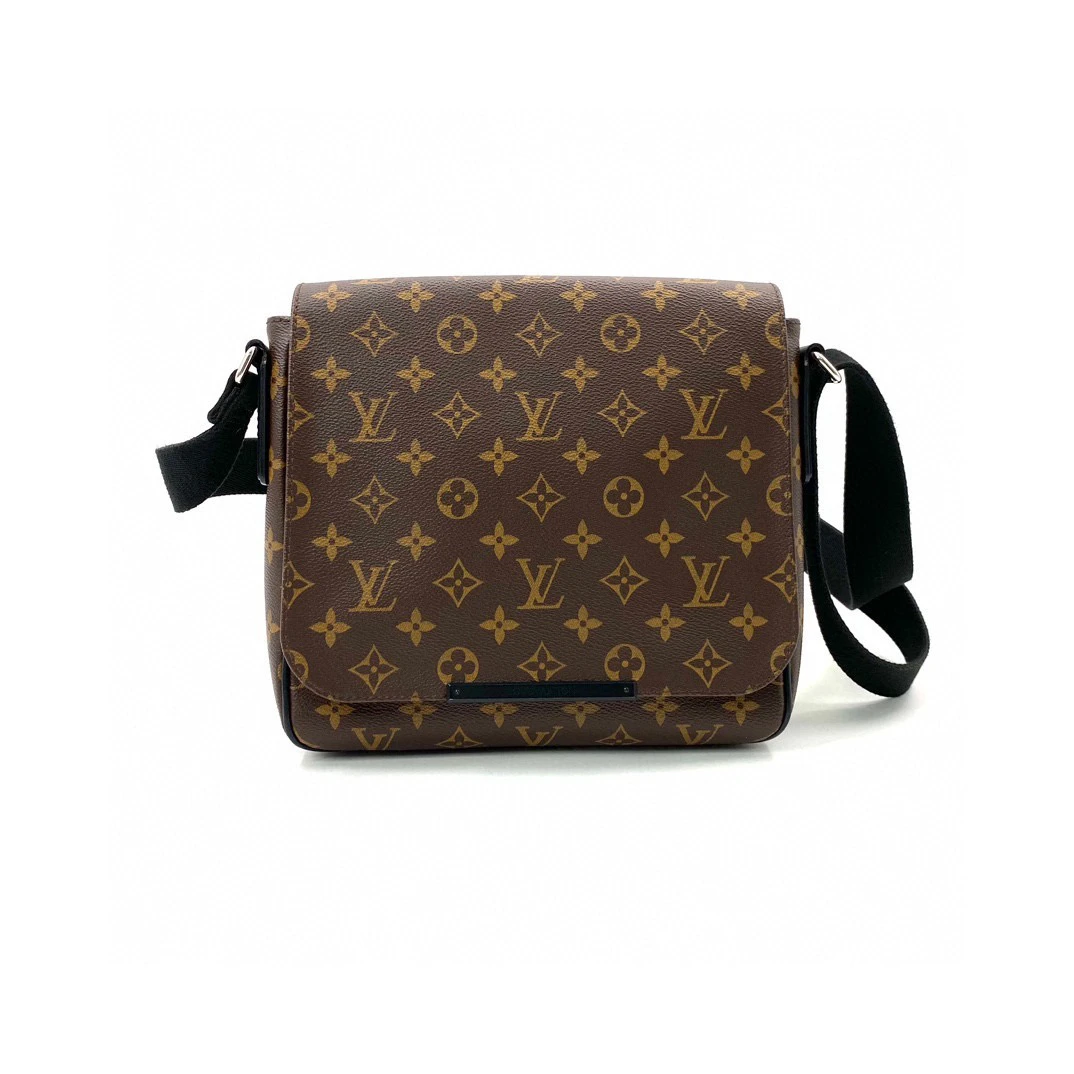 95新 LouisVuitton/路易威登 棕老花翻盖斜挎包 尺寸24/21 邮差包