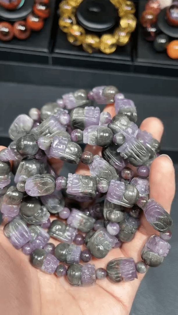 【闪购商品】水晶手串未镶嵌黑极光貔貅单圈手串（多样性单发）