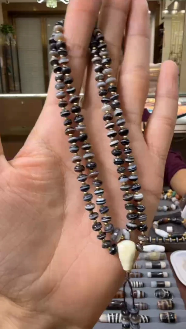 【闪购商品】玛瑙/玉髓珠宝半成品未镶嵌玛瑙珠项链