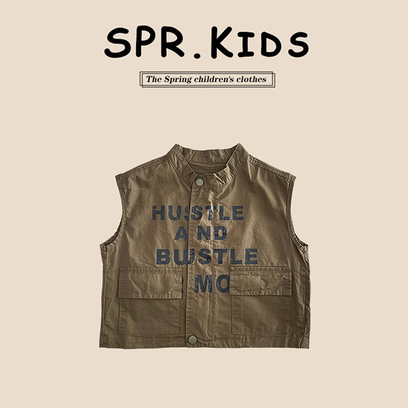 男童马甲2024新款韩版儿童马夹宝宝春夏款无袖上衣2094