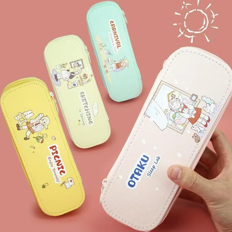 广博帆布笔袋大容笔袋ins日系  款式不挑