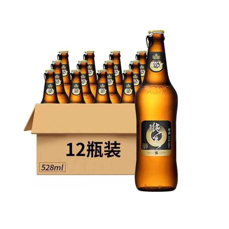 珠江啤酒 97纯生啤酒528ml*12瓶/箱
