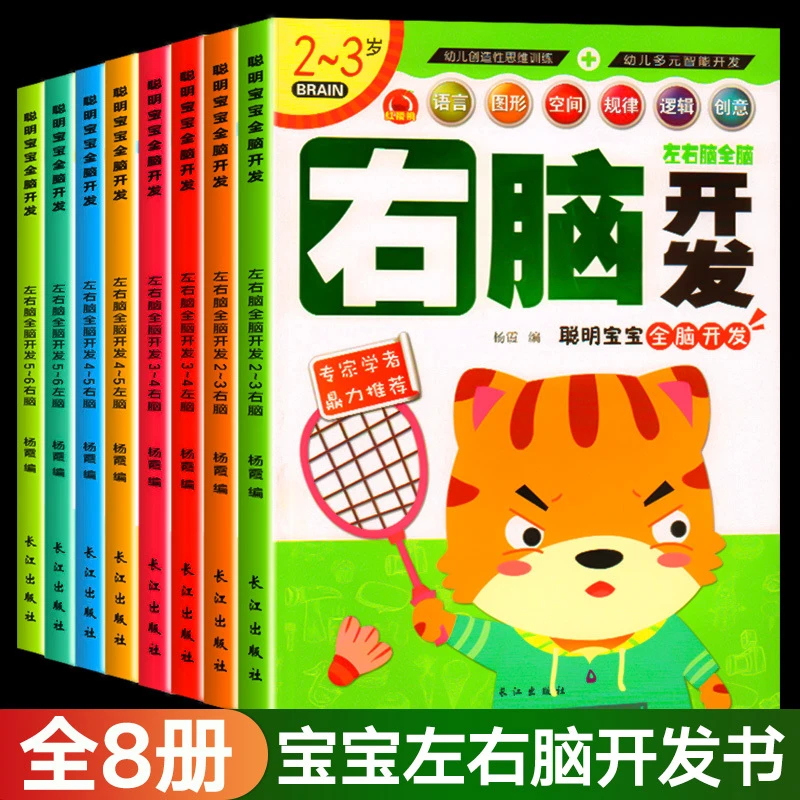 儿童左右脑智力开发2-6岁幼儿益智启蒙书籍专注训练趣味学习四五