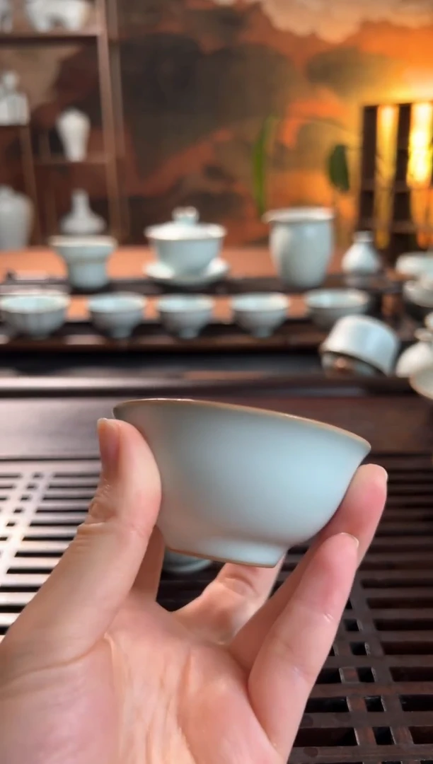 【闪购商品】瓷杯简***美望月杯2只