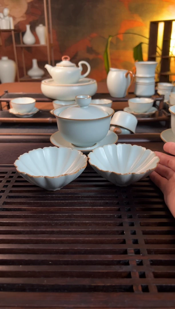 【闪购商品】瓷杯六***香随缘盖碗+翠羽杯2只