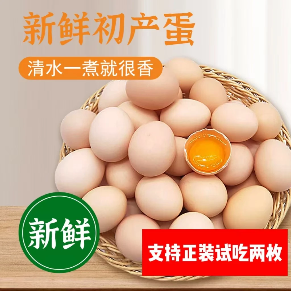 【五谷粮食初产蛋】正宗初产蛋鲜鸡蛋农村小个头40枚/箱约1.6公斤H3
