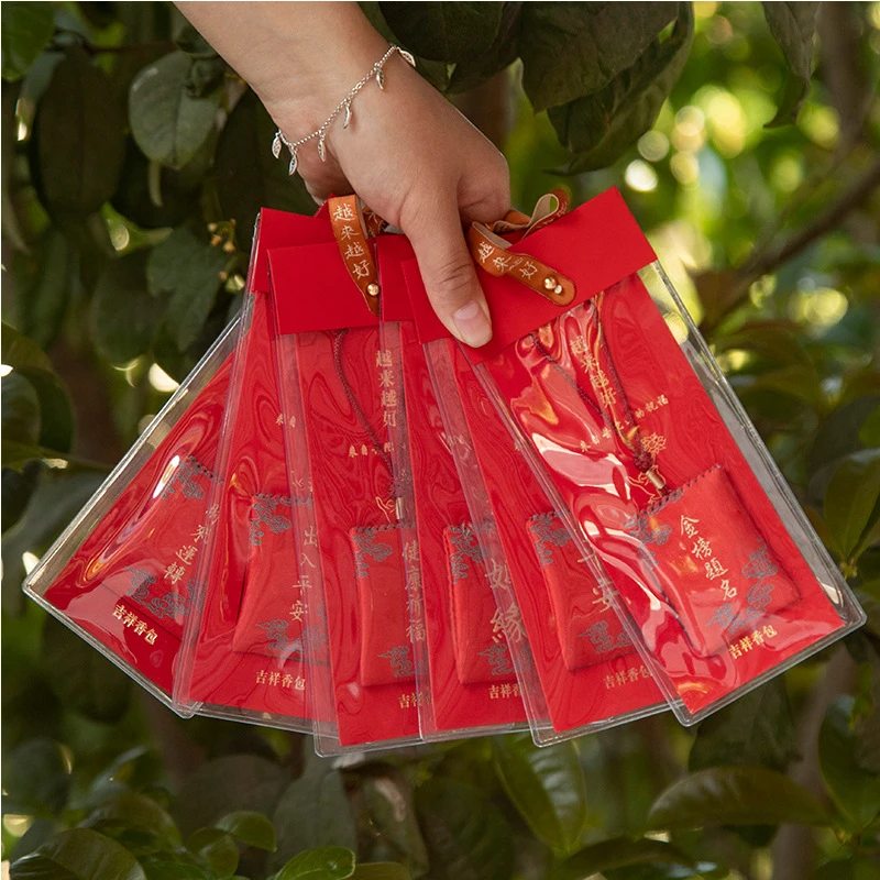 普陀山香料香包挂件随身车载香包香囊手工款式产品可选优质红色