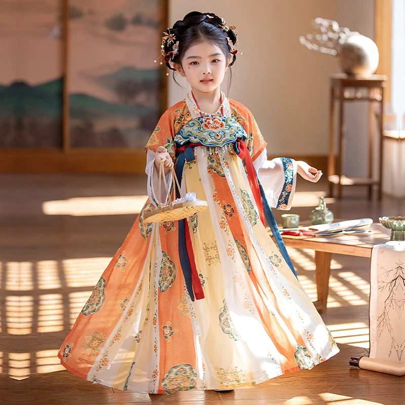 桃戈虞美人儿童夏季汉服