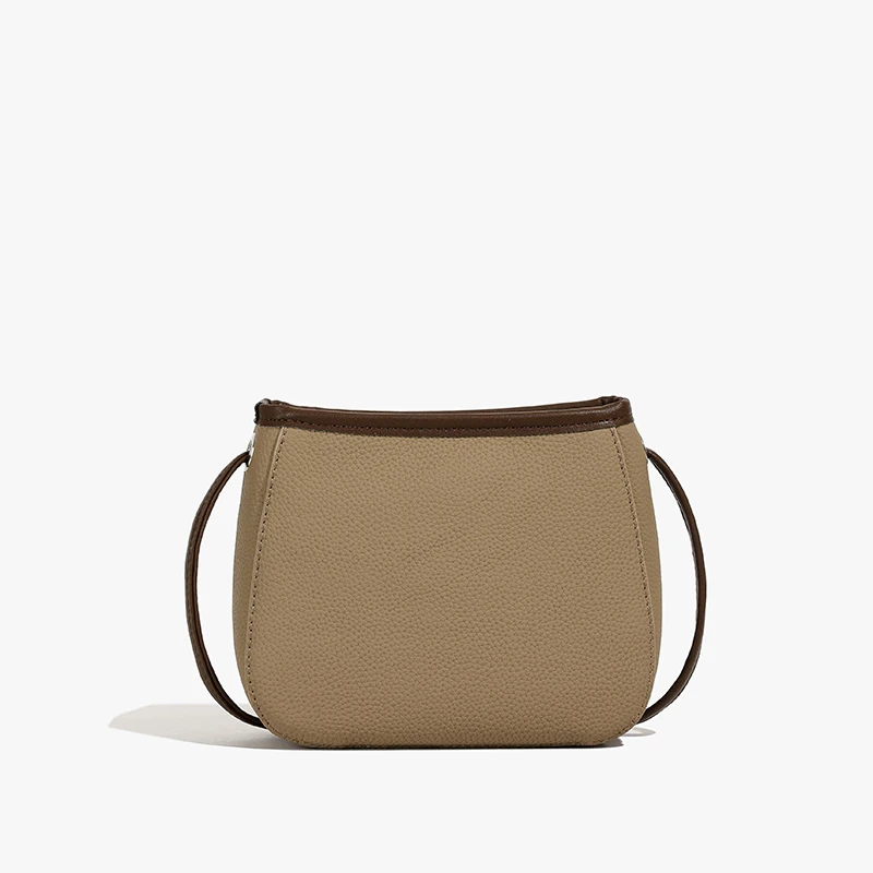 2024女包头层牛皮小包新款高级质感斜挎包时尚真皮百搭单肩水桶型