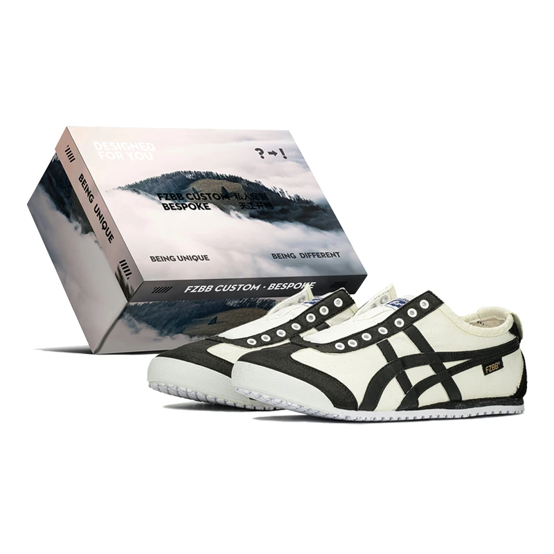 Onitsuka Tiger鬼塚虎防滑耐磨增高低帮休闲鞋男女黑米【定制球鞋】